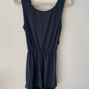 Charcoal, cross back romper